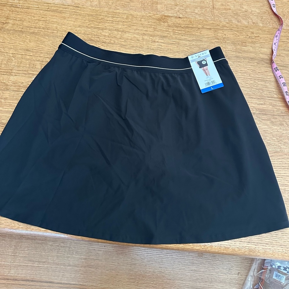 SOYBU NWT resort skort black sz large 17” waist - Picture 7 of 13